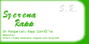 szerena rapp business card